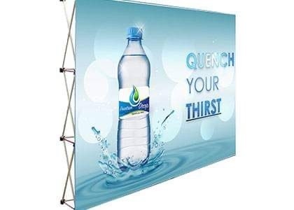 Portable POP Up Backdrop Banner Stand 3x3 For Event Advertising
