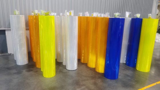 Self Adhesive Traffic Safety Road Sign High Strength Reflective Film Sheeting / Reflective Vinyl Road Traffic Sign