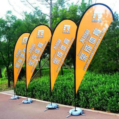 Advertising Beauty & Barber Windless Feather Flag Bundle Fly Banners with Water Bag Cross Base Spike Base