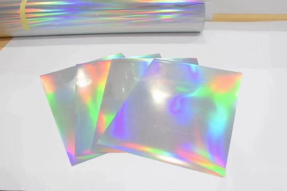 Removable Self-Adhesive Laser Color Decorative Glass Film PET Vinyl Color holographic rainbow film laser film