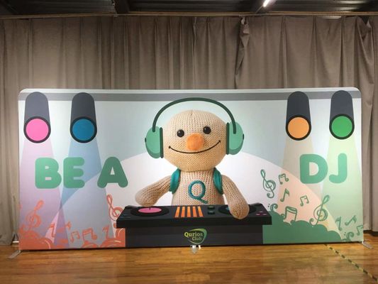 8FT 10FT 20FT Exhibition Trade Show Roll Pull up Pop up Display Wall Booth Stretch Tension Fabric Backdrop Display Banner Stands