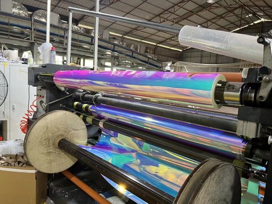 Removable Self-Adhesive Laser Color Decorative Glass Film PET Vinyl Color holographic rainbow film laser film