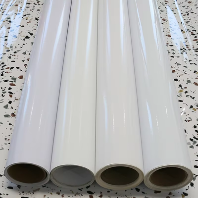 Envoltório de carro branco brilhante cola cinza sem bolhas adesivo de vinil autoadesivo 100mic/140gsm